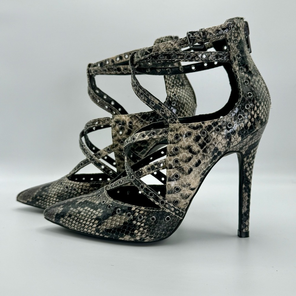 G by Guess Farrell Caged Pumps Women's Shoes - Snake Print
